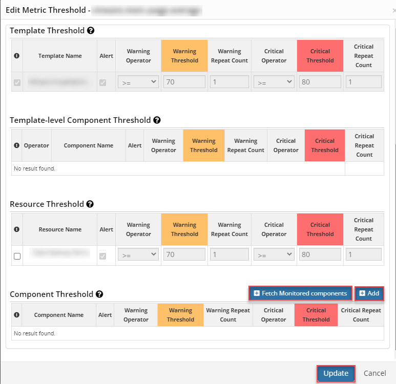 Define a Threshold OpsRamp Documentation